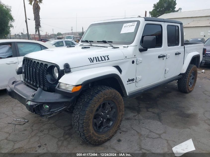 2021 Jeep Gladiator Willys Sport 4X4 VIN: 1C6HJTAG6ML619730 Lot: 41172494