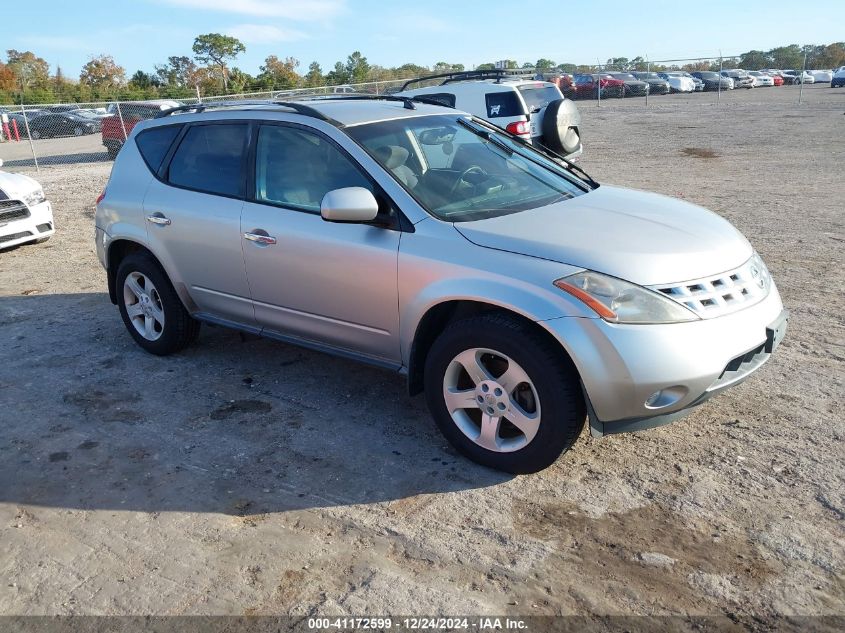 2003 Nissan Murano Sl VIN: JN8AZ08W63W223779 Lot: 41172599