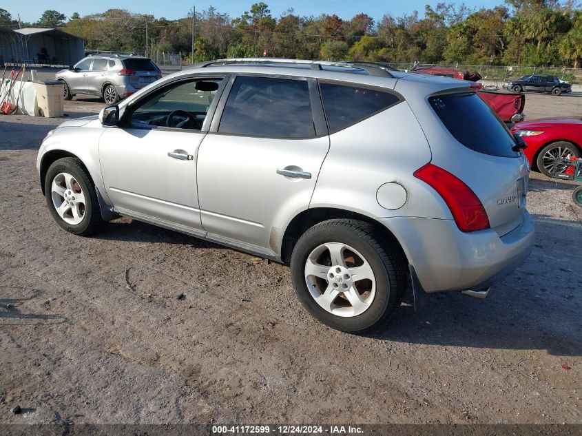 2003 Nissan Murano Sl VIN: JN8AZ08W63W223779 Lot: 41172599