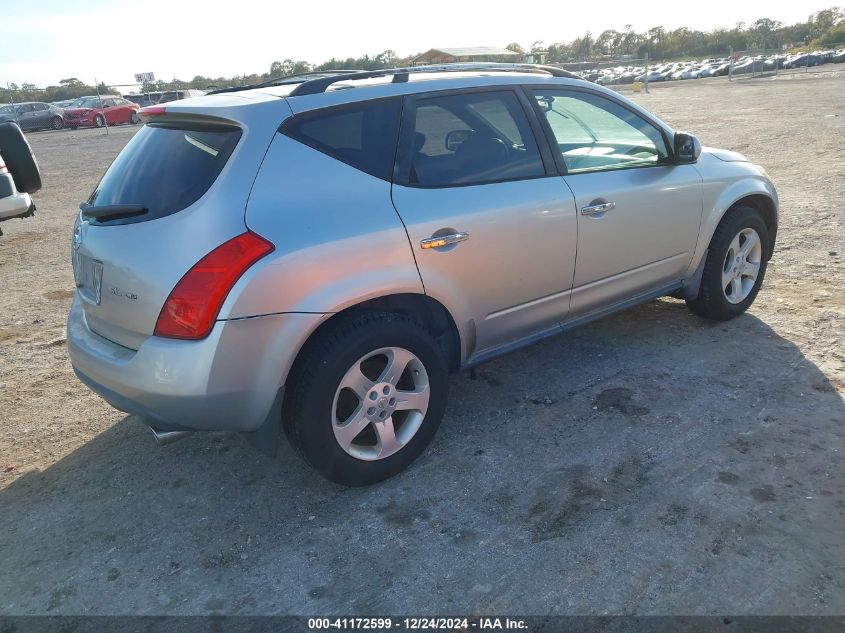 2003 Nissan Murano Sl VIN: JN8AZ08W63W223779 Lot: 41172599