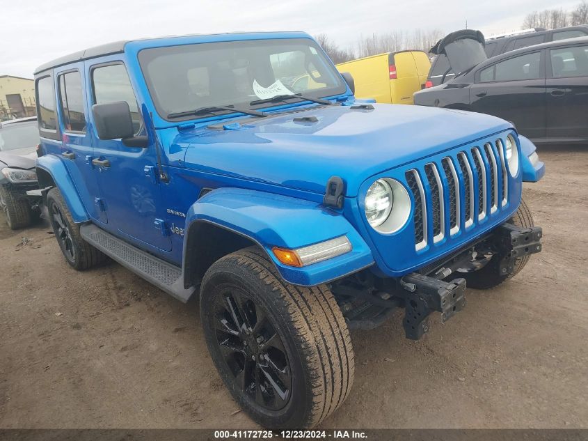 2021 Jeep Wrangler 4Xe Unlimited Sahara 4X4 VIN: 1C4JJXP67MW787309 Lot: 41172725