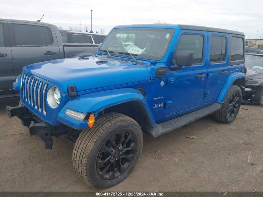 2021 Jeep Wrangler 4Xe Unlimited Sahara 4X4 VIN: 1C4JJXP67MW787309 Lot: 41172725