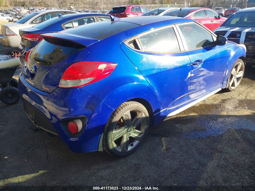 2013 Hyundai Veloster Turbo W/Black VIN: KMHTC6AEXDU168126 Lot: 41173023