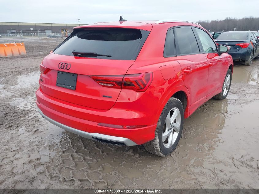 2020 Audi Q3 Premium 45 Tfsi Quattro Tiptronic VIN: WA1AECF32L1108010 Lot: 41173339