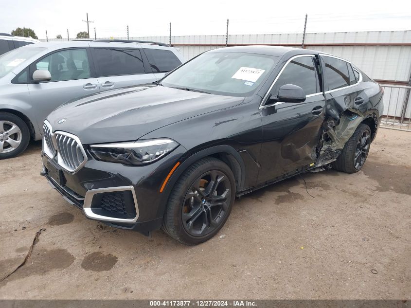 2022 BMW X6 xDrive40I VIN: 5UXCY6C07N9L04027 Lot: 41173877