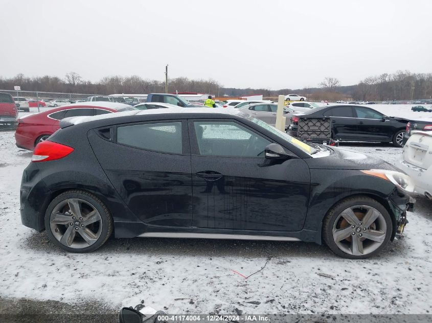 2014 Hyundai Veloster Turbo W/Black VIN: KMHTC6AE7EU207871 Lot: 41174004