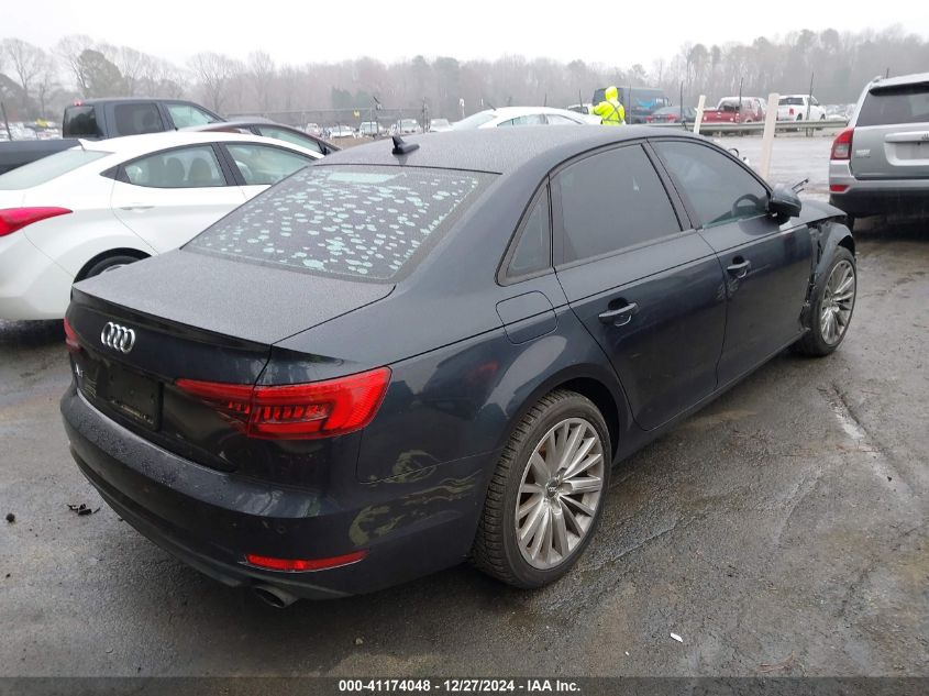 2017 Audi A4 2.0T Premium VIN: WAUGNAF4XHN015665 Lot: 41174048