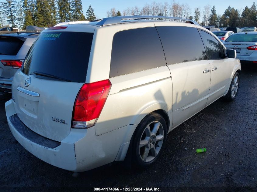 2008 Nissan Quest 3.5 Sl VIN: 5N1BV28U48N108287 Lot: 41174066