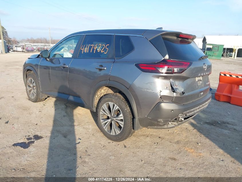 2022 Nissan Rogue Sv Intelligent Awd VIN: 5N1BT3BB2NC724502 Lot: 41174225