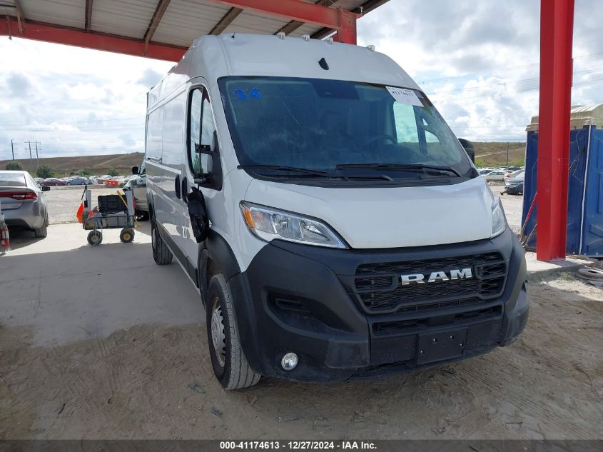 2024 Ram Promaster 2500 Tradesman High Roof 159 Wb W/Pass Seat VIN: 3C6LRVDG8RE133415 Lot: 41174613