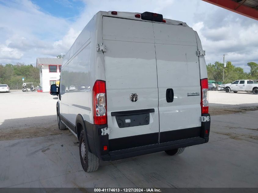 2024 Ram Promaster 2500 Tradesman High Roof 159 Wb W/Pass Seat VIN: 3C6LRVDG8RE133415 Lot: 41174613