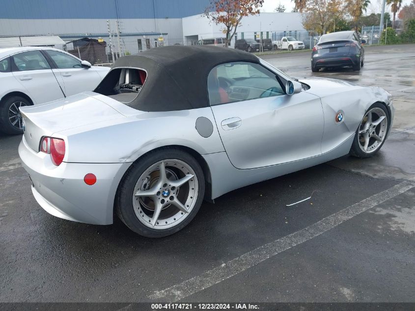 2003 BMW Z4 2.5I VIN: 4USBT33433LS44867 Lot: 41174721