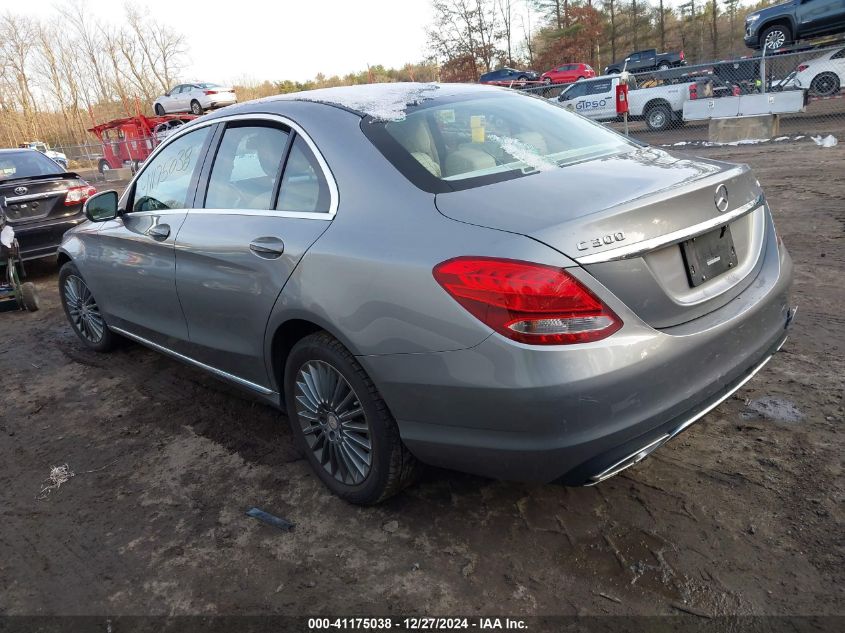 2015 Mercedes-Benz C 300 4Matic/Luxury 4Matic/Sport 4Matic VIN: 55SWF4KB3FU041326 Lot: 41175038