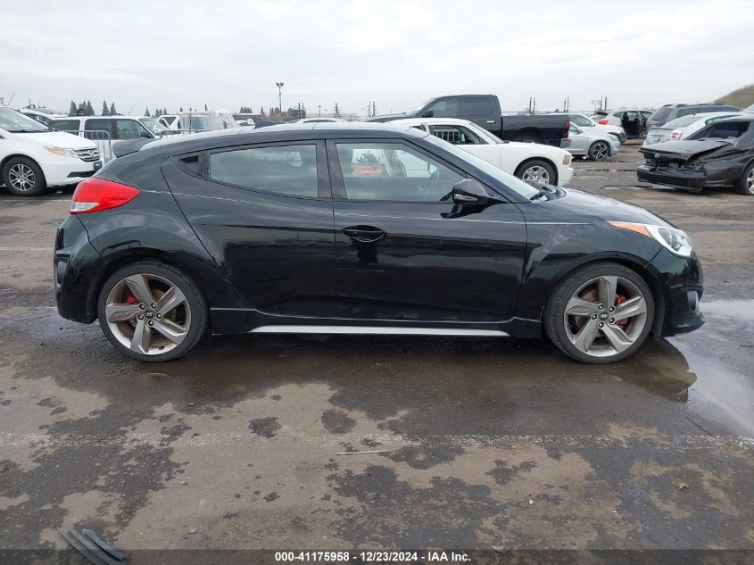 2013 Hyundai Veloster Turbo W/Black VIN: KMHTC6AE3DU117471 Lot: 41175958