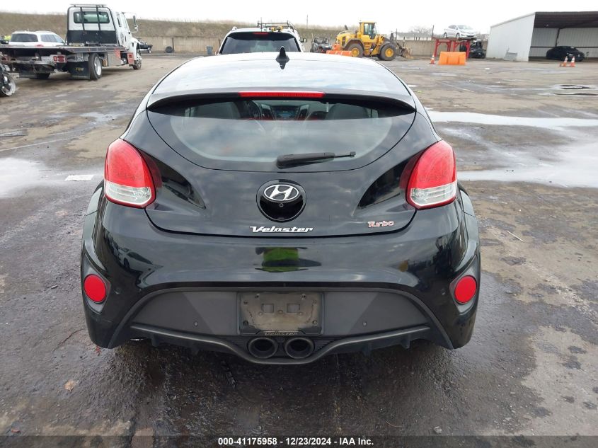 2013 Hyundai Veloster Turbo W/Black VIN: KMHTC6AE3DU117471 Lot: 41175958