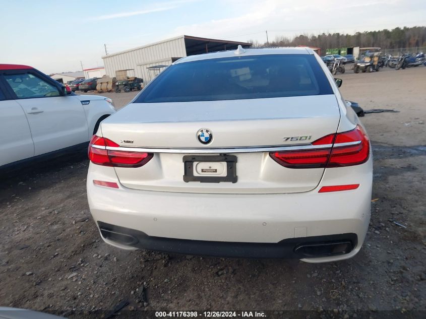 2016 BMW 750I xDrive VIN: WBA7F2C50GG416306 Lot: 41176398