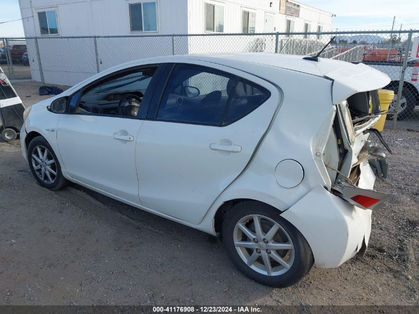 2012 Toyota Prius C VIN: JTDKDTB31C1030614 Lot: 41176908