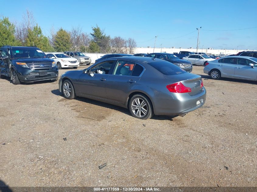 2012 Infiniti G25 X VIN: JN1DV6AR0CM731708 Lot: 41177059