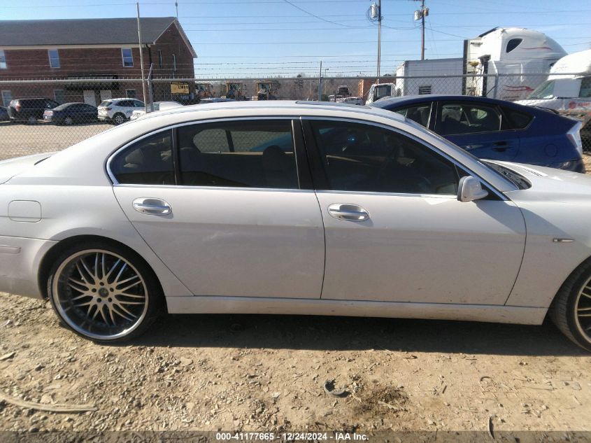 2006 BMW 750Li VIN: WBAHN83546DT28627 Lot: 41177665