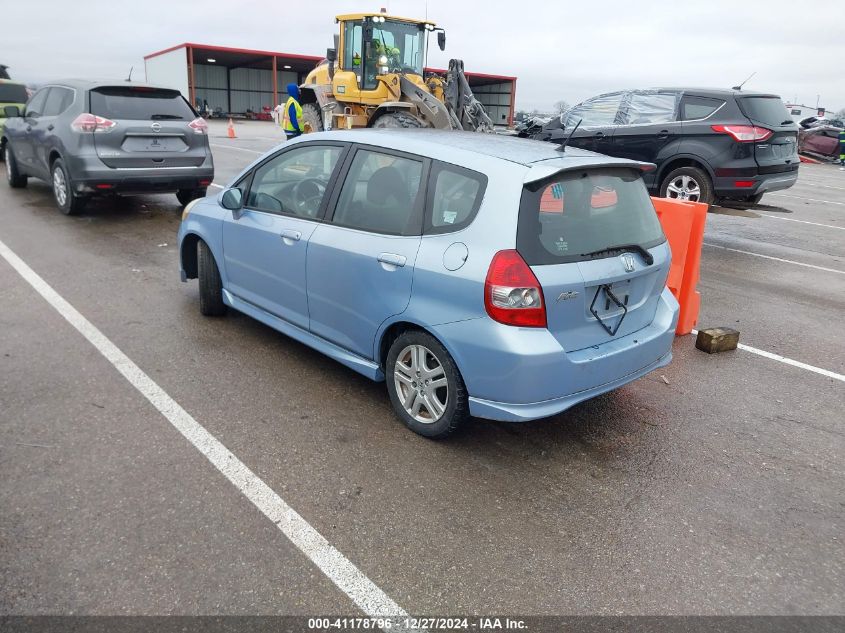 2008 Honda Fit Sport VIN: JHMGD38678S049448 Lot: 41178796