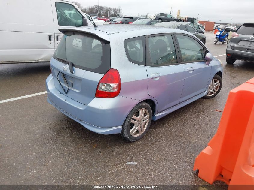 2008 Honda Fit Sport VIN: JHMGD38678S049448 Lot: 41178796