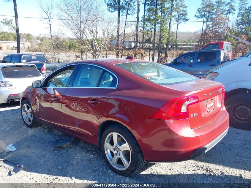 2012 Volvo S60 T5 VIN: YV1622FS6C2037064 Lot: 41179504