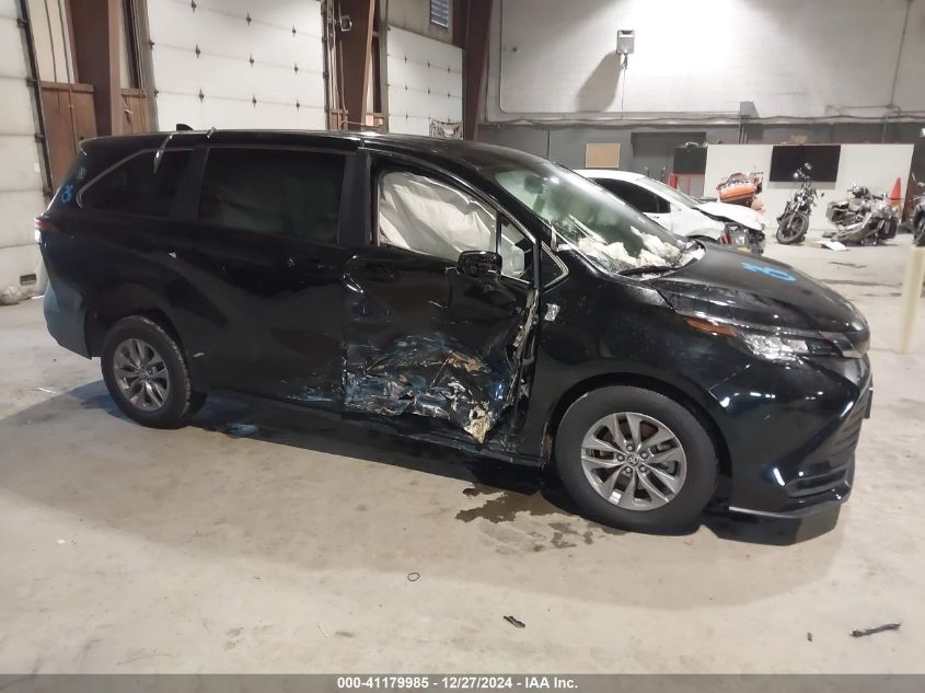 2022 Toyota Sienna Le VIN: 5TDKRKEC4NS129621 Lot: 41179985