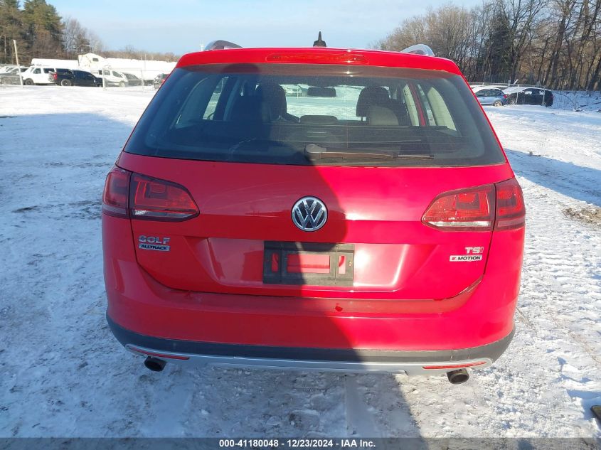 2017 Volkswagen Golf Alltrack Tsi S/Tsi Se/Tsi Sel VIN: 3VWH17AU6HM510370 Lot: 41180048