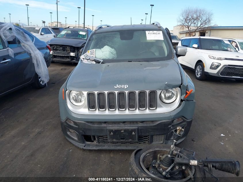 2018 Jeep Renegade Limited Fwd VIN: ZACCJADB4JPH77062 Lot: 41180241