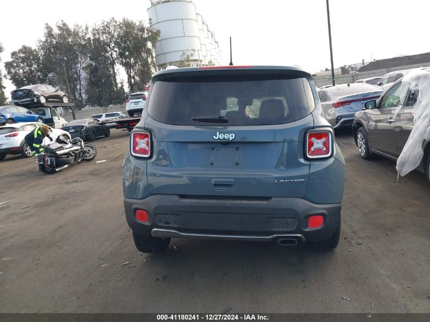 2018 Jeep Renegade Limited Fwd VIN: ZACCJADB4JPH77062 Lot: 41180241