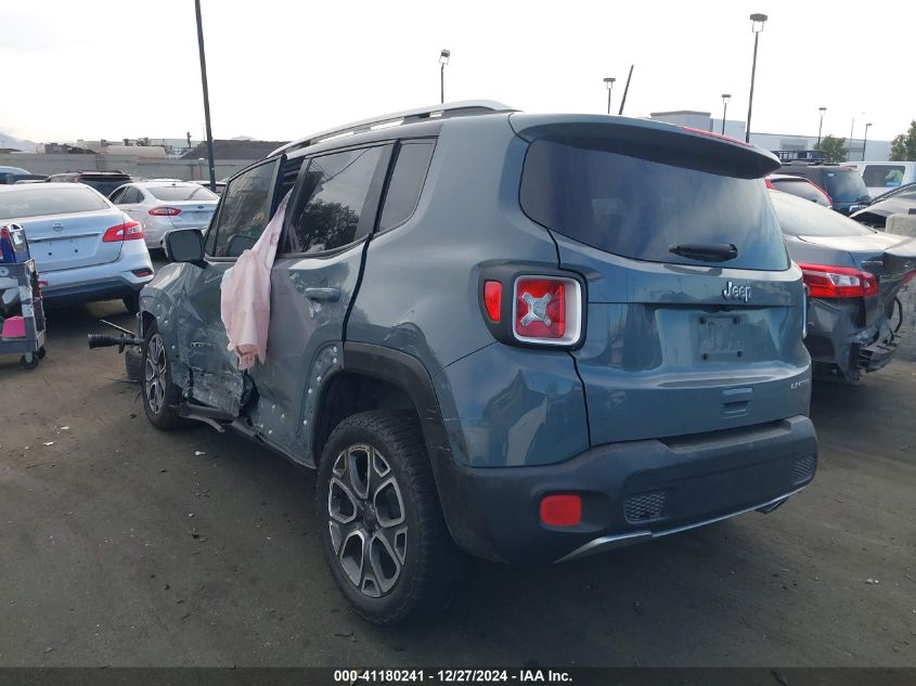 2018 Jeep Renegade Limited Fwd VIN: ZACCJADB4JPH77062 Lot: 41180241