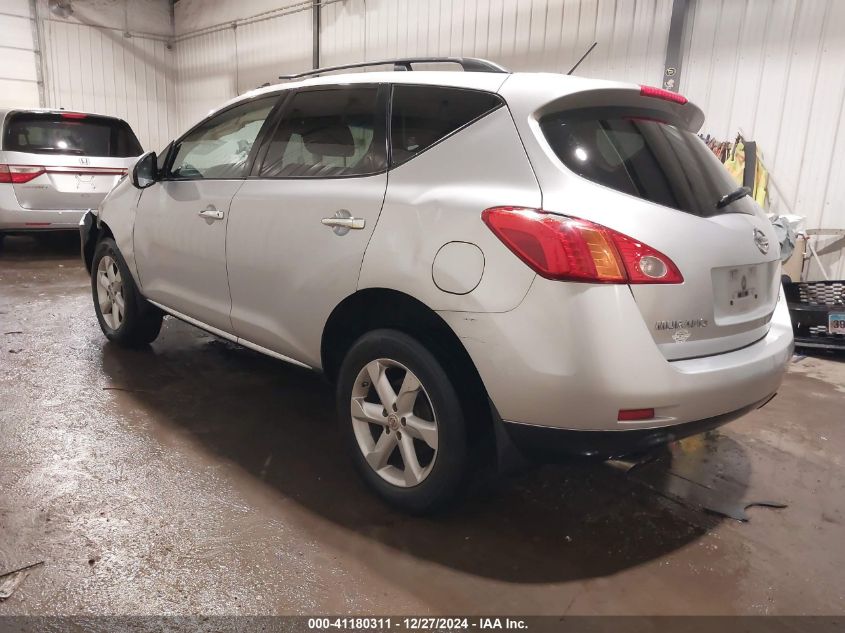 2009 Nissan Murano S VIN: JN8AZ18W09W132893 Lot: 41180311