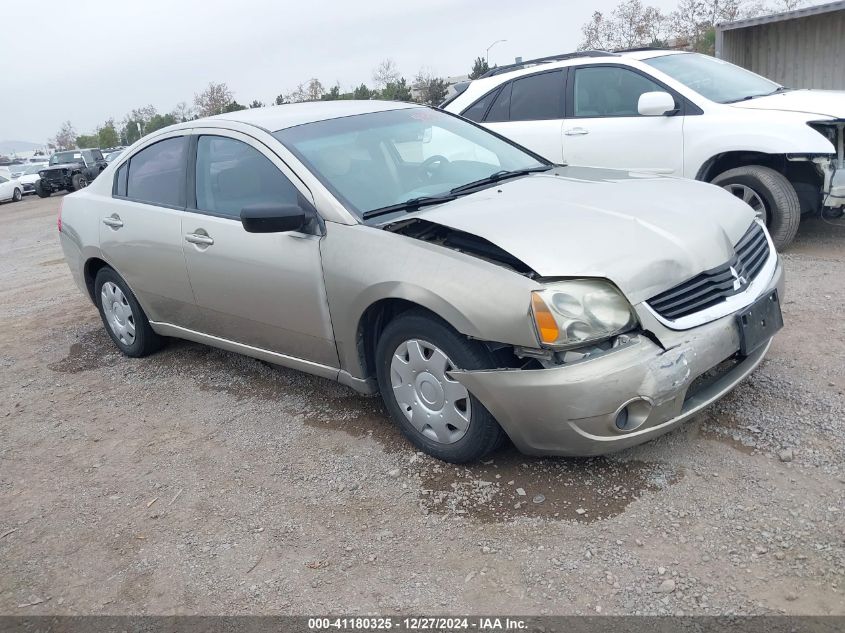 2007 Mitsubishi Galant Es/Se VIN: 4A3AB36F07E081846 Lot: 41180325