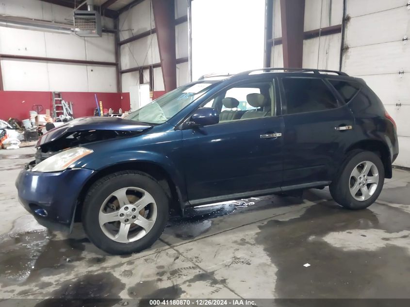 2005 Nissan Murano Sl VIN: JN8AZ08W65W418395 Lot: 41180870