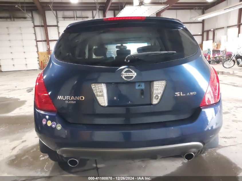 2005 Nissan Murano Sl VIN: JN8AZ08W65W418395 Lot: 41180870