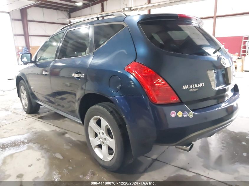 2005 Nissan Murano Sl VIN: JN8AZ08W65W418395 Lot: 41180870