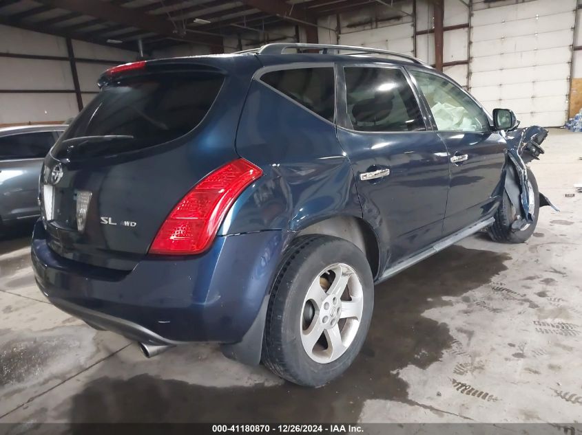 2005 Nissan Murano Sl VIN: JN8AZ08W65W418395 Lot: 41180870