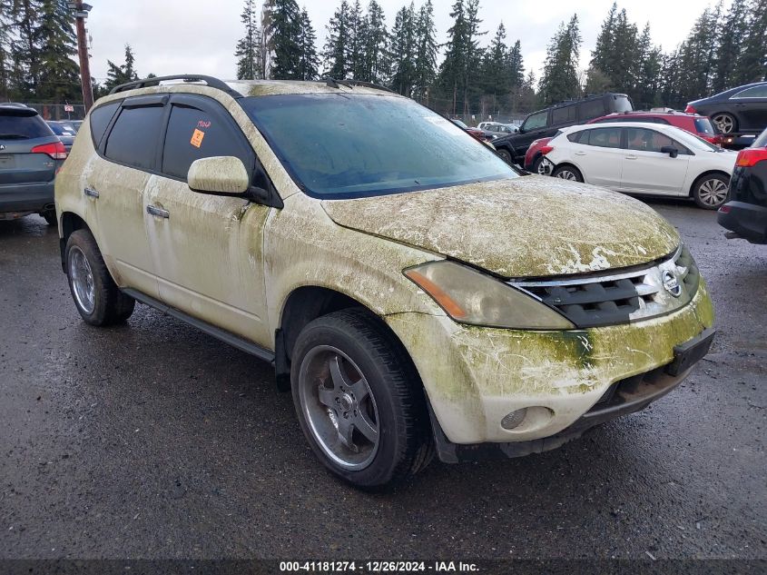 2004 Nissan Murano Se VIN: JN8AZ08W04W324169 Lot: 41181274