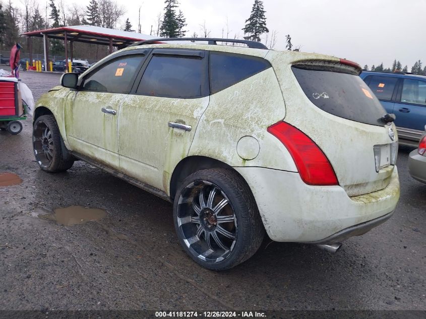 2004 Nissan Murano Se VIN: JN8AZ08W04W324169 Lot: 41181274