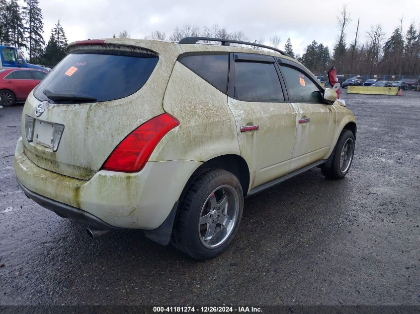 2004 Nissan Murano Se VIN: JN8AZ08W04W324169 Lot: 41181274