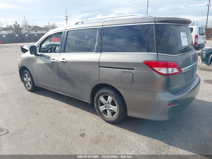 2016 Nissan Quest Platinum/S/Sl/Sv VIN: JN8AE2KP9G9157239 Lot: 41181489