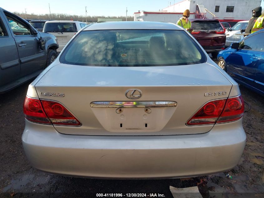 2005 Lexus Es 330 VIN: JTHBA30G055117817 Lot: 41181996