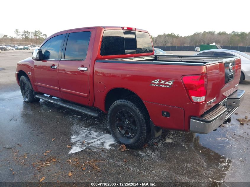 2004 Nissan Titan Se VIN: 1N6AA07B24N516519 Lot: 41182833