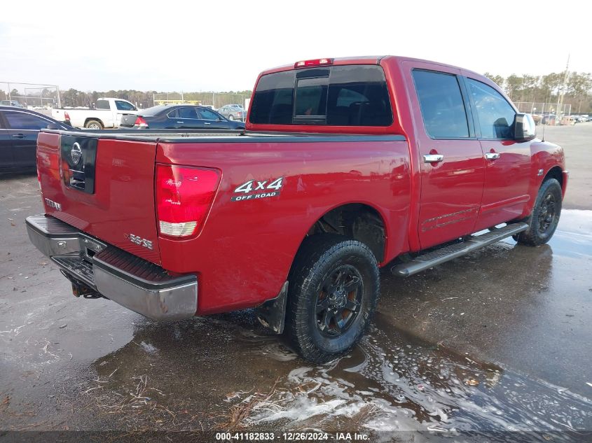 2004 Nissan Titan Se VIN: 1N6AA07B24N516519 Lot: 41182833