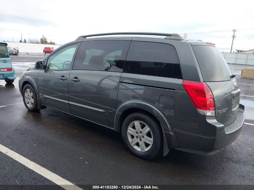 2006 Nissan Quest 3.5 Sl VIN: 5N1BV28U26N100038 Lot: 41183260