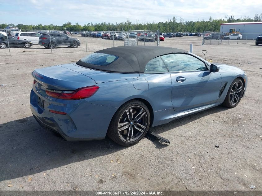 2022 BMW M850I xDrive VIN: WBAFY4C04NCJ99093 Lot: 41183637