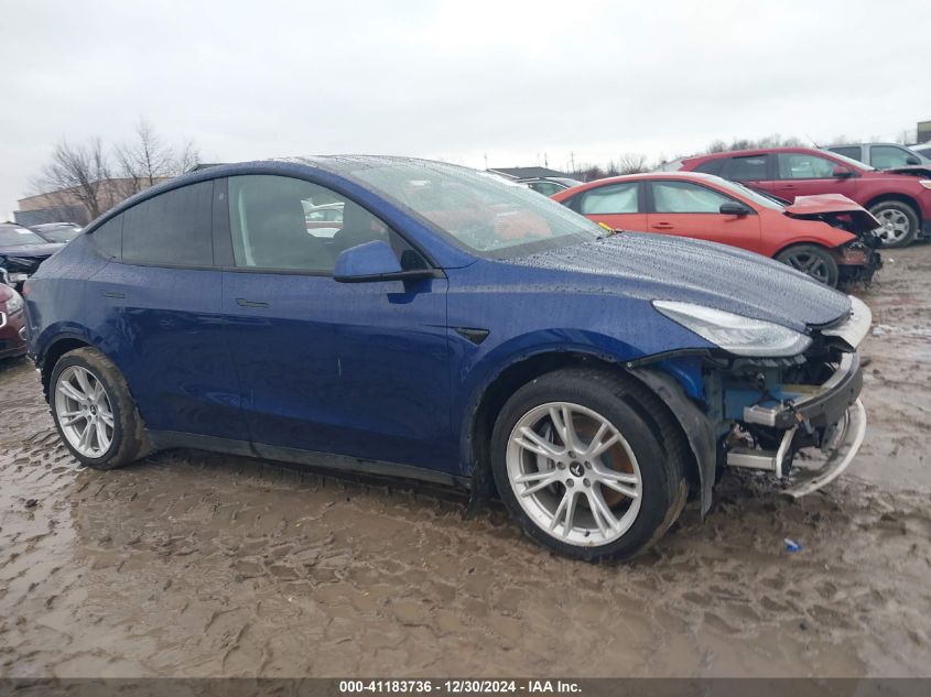 2021 Tesla Model Y Long Range Dual Motor All-Wheel Drive VIN: 5YJYGDEE7MF145652 Lot: 41183736