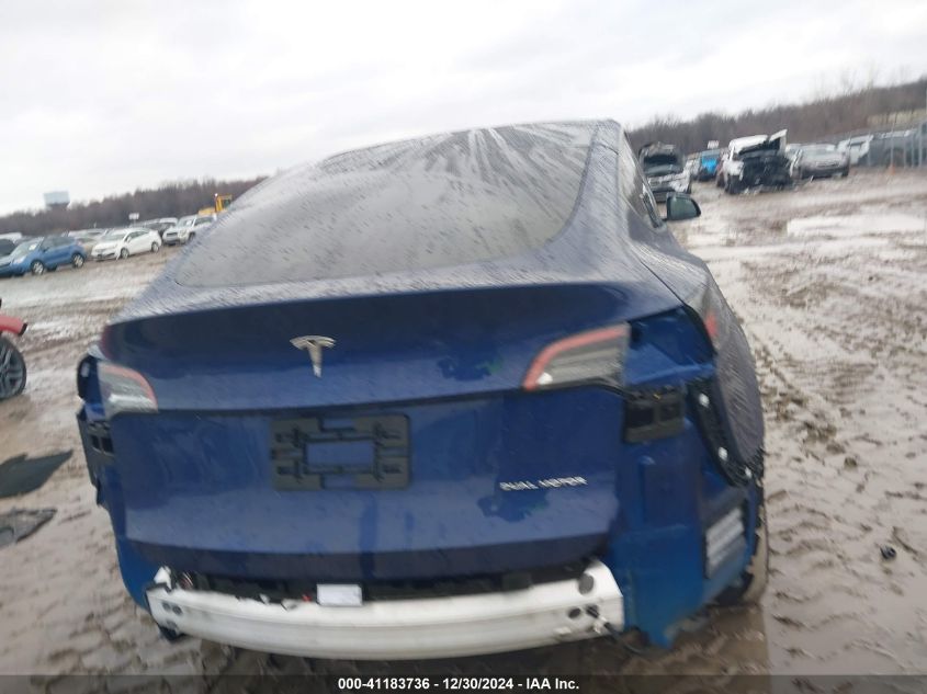 2021 Tesla Model Y Long Range Dual Motor All-Wheel Drive VIN: 5YJYGDEE7MF145652 Lot: 41183736