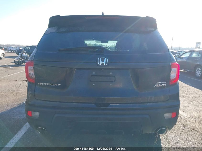 2021 Honda Passport Awd Sport VIN: 5FNYF8H25MB030432 Lot: 41184469