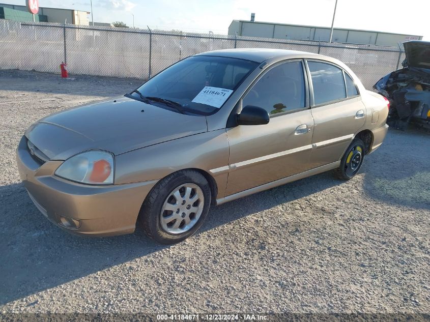 2004 Kia Rio VIN: KNADC125X46314715 Lot: 41184671